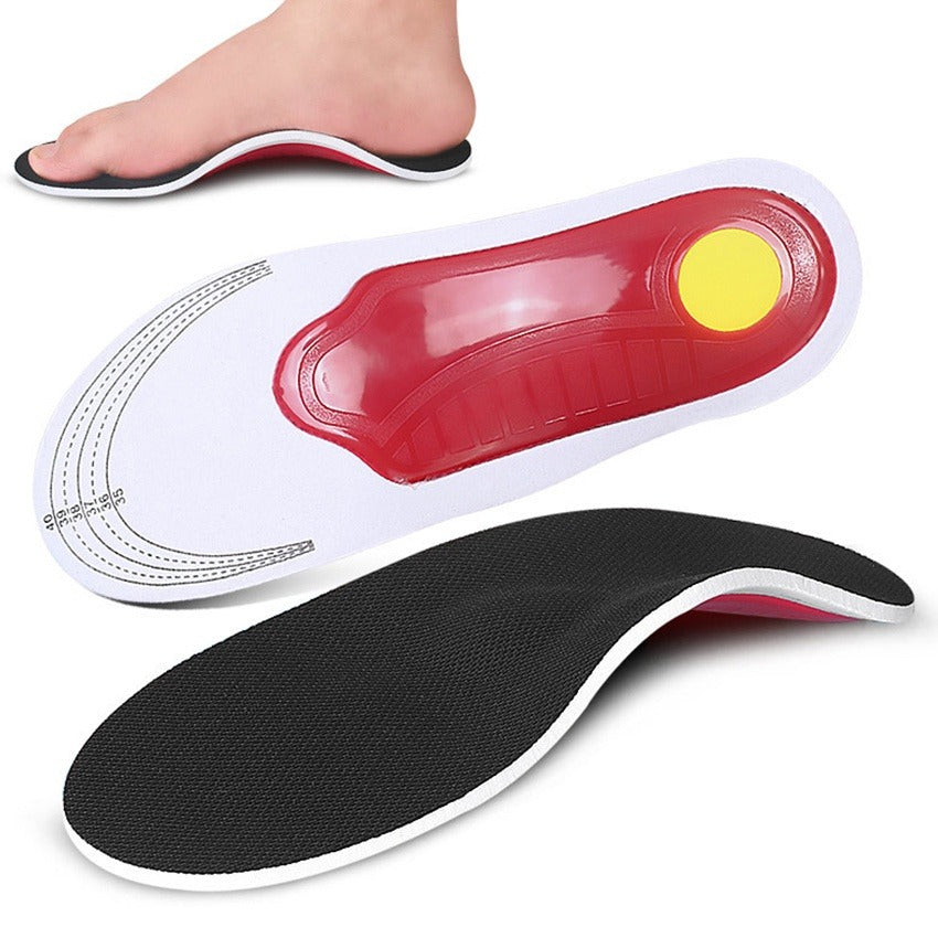 Diawell - Sol Sepatu Orthotic Silikon (Merah Putih)